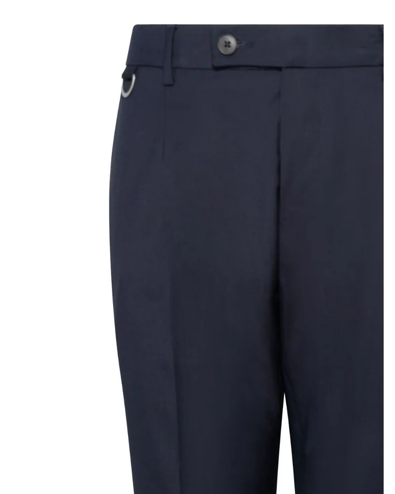 Low Brand Men's Trousers Slim Carrot Navy Cotton Navy