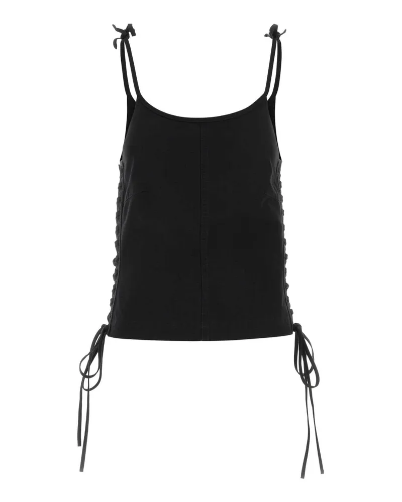 Balenciaga Cotton Jersey Tank Top — Black Black