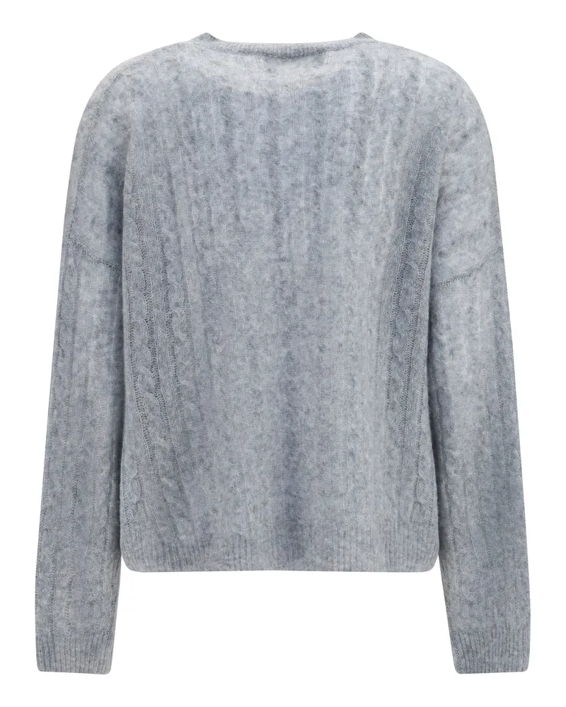 Lisa Yang Women's Amabel Sweater Cloudy Kashmir-Capra Hircus; Silk Kashmir/capra Gray