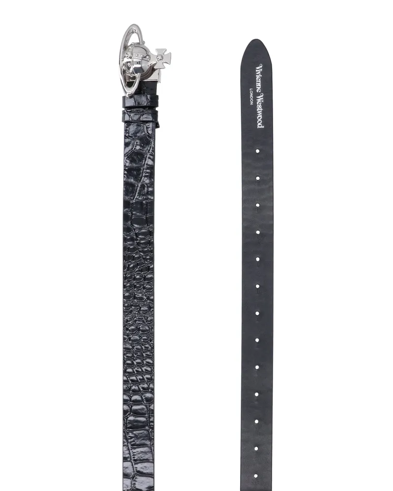 Vivienne Westwood Women's Belts Black Calf Leather Black
