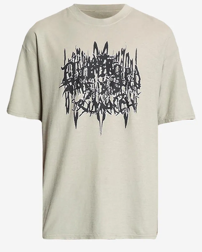 44 LABEL GROUP Abstract Print Cotton T-Shirt — Gray Gray
