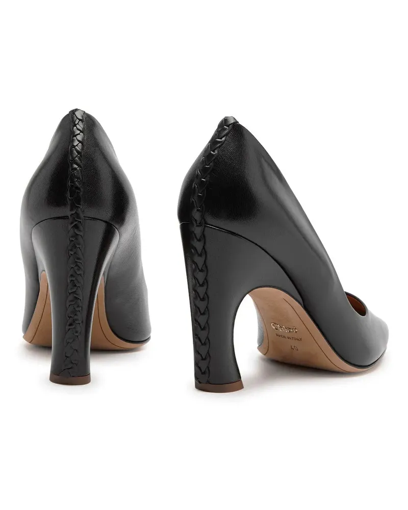 Chloé Women's Oli 80 Pointed Toe Pumps Black Shoes Black