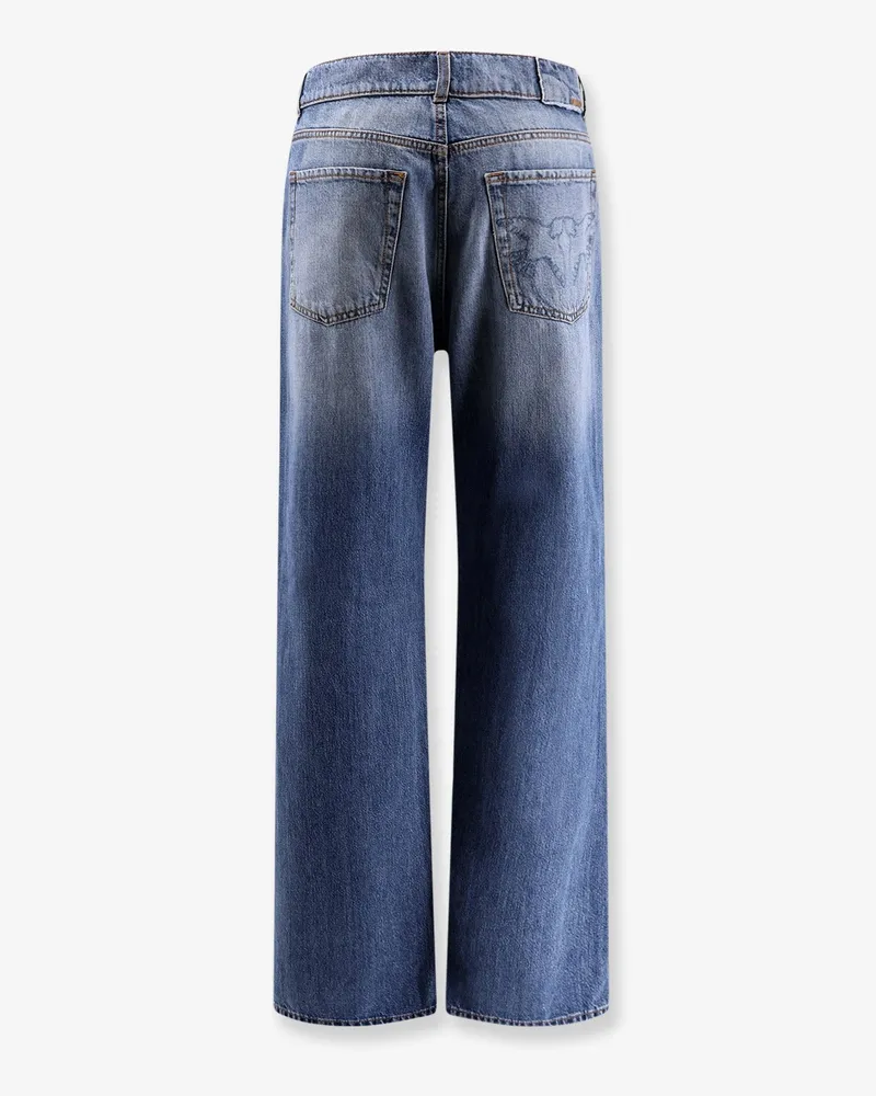 Pinko Women's Wide-Leg Jeans Wanda Blue Cotton Blue