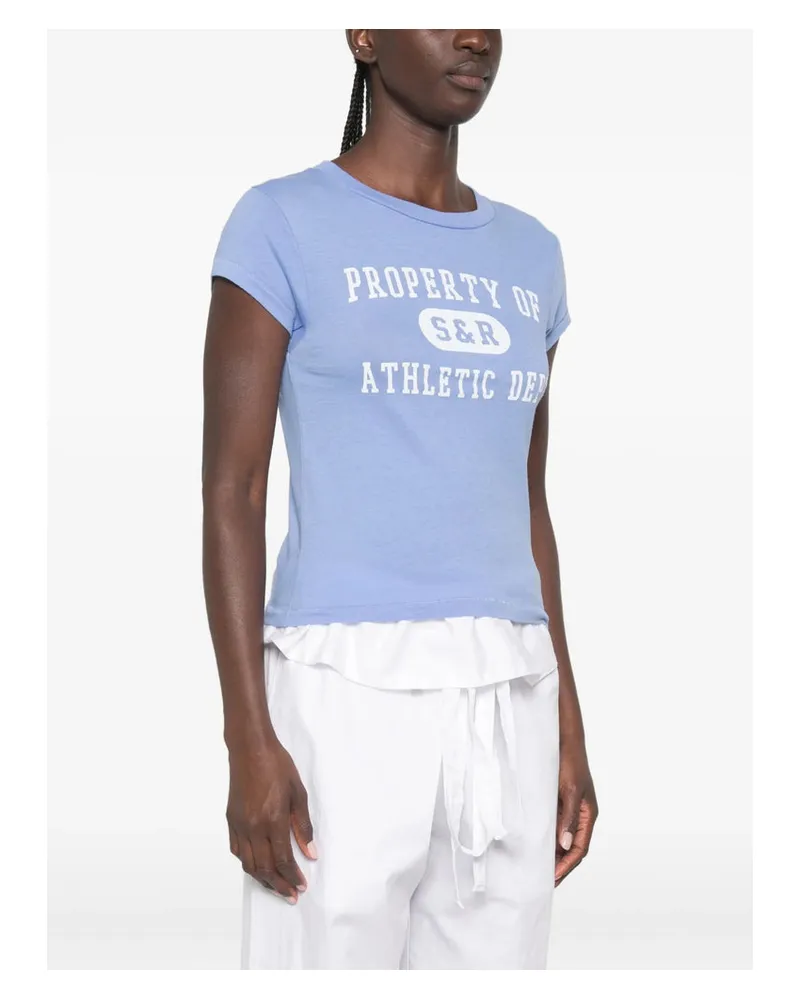 SPORTY & RICH Softe T-Shirt — Blue Blue