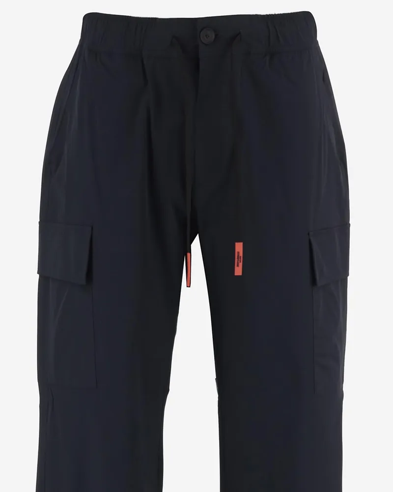 Just Cavalli Men's Stretch Nylon Pants Dark Navy Polyamide Trousers Navy