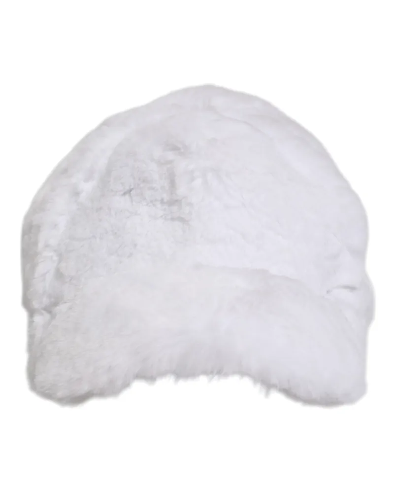 Dolce & Gabbana White Modacrylic Rapper Men Baseball Capello Hat Ma+pl+se White