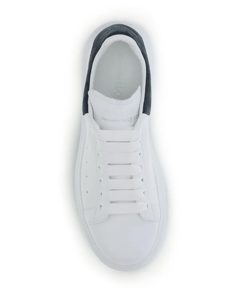 Alexander McQueen Men's Oversize Sneakers White-Blue Grey Sole: Rubber Trainers White/blue White