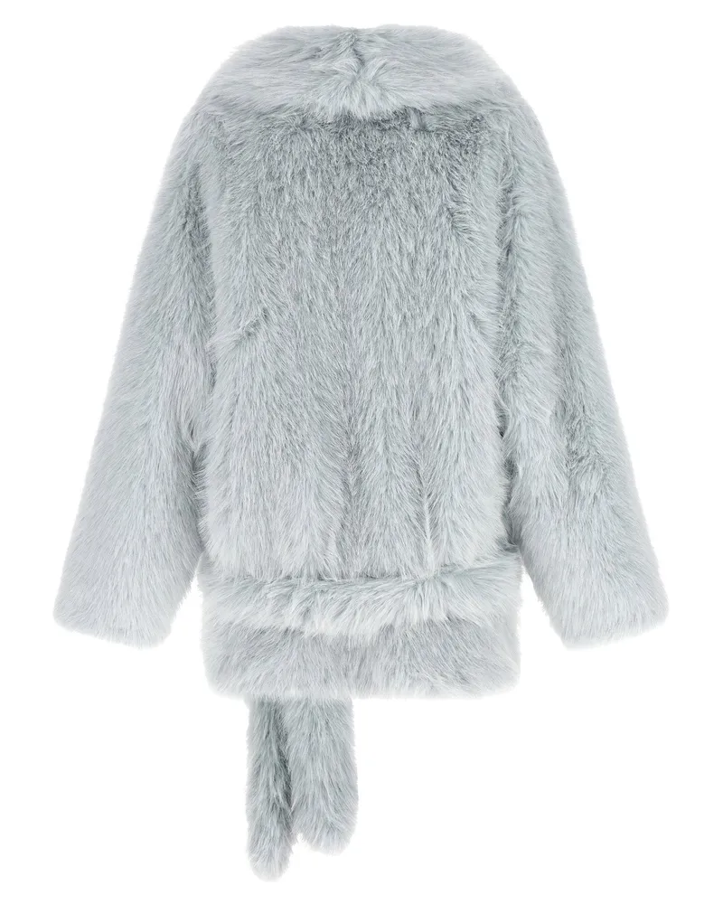 Pinko Faux Fur Shawl Collar Jacket — gray Gray