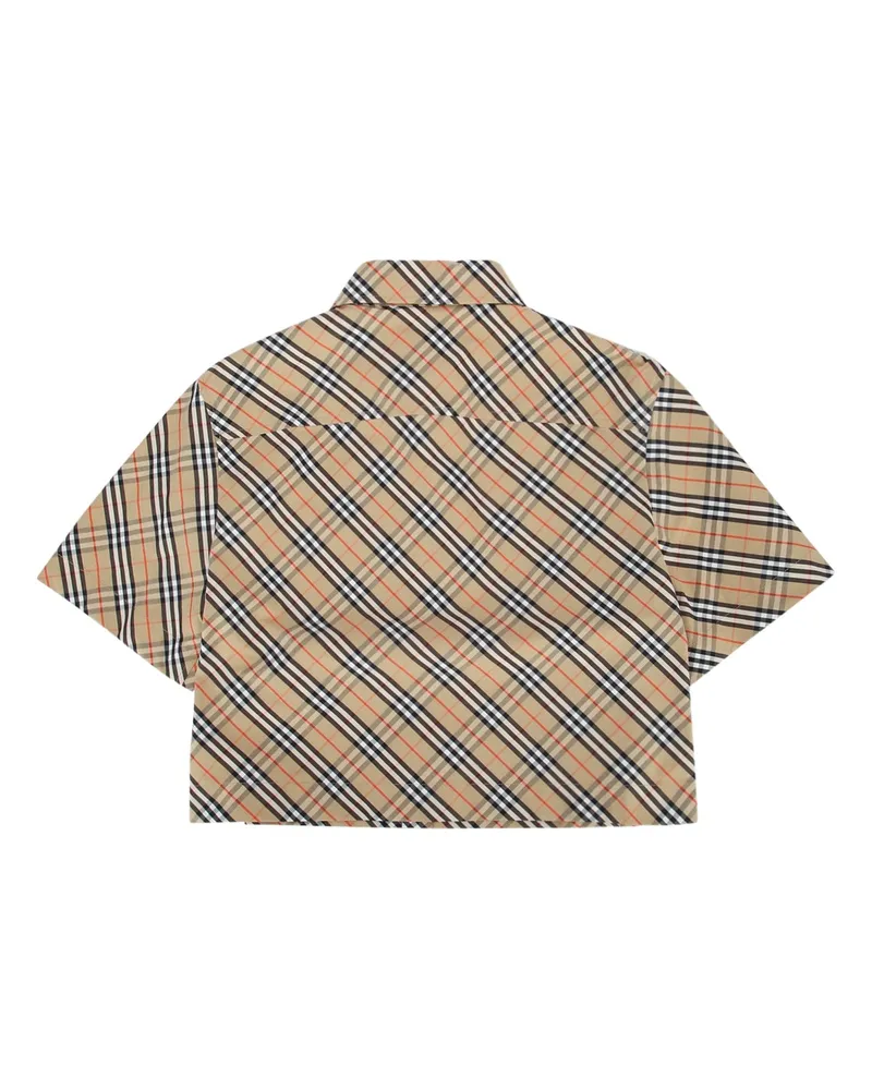 Burberry Women's Sp25-Ww-Gap-2.2.050 Sandipcheck Cotton Maglie Sweater Beige