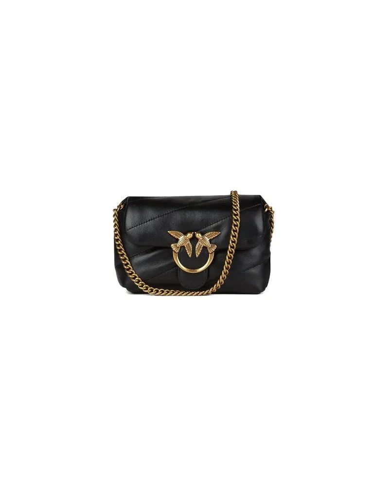 Pinko Women's Crossbody Bag Black Lamb Leather Crossbody-bags Black