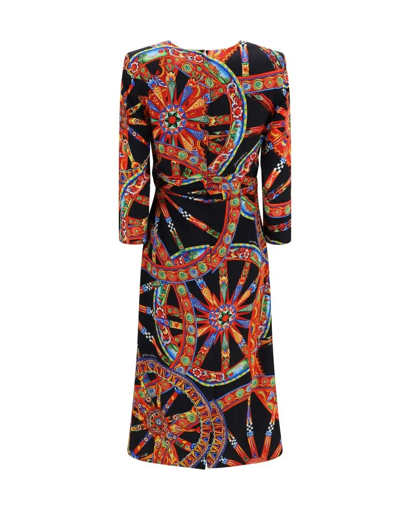 Dolce & Gabbana Women's Multicolor Silk Cocktail Dress Multicolor