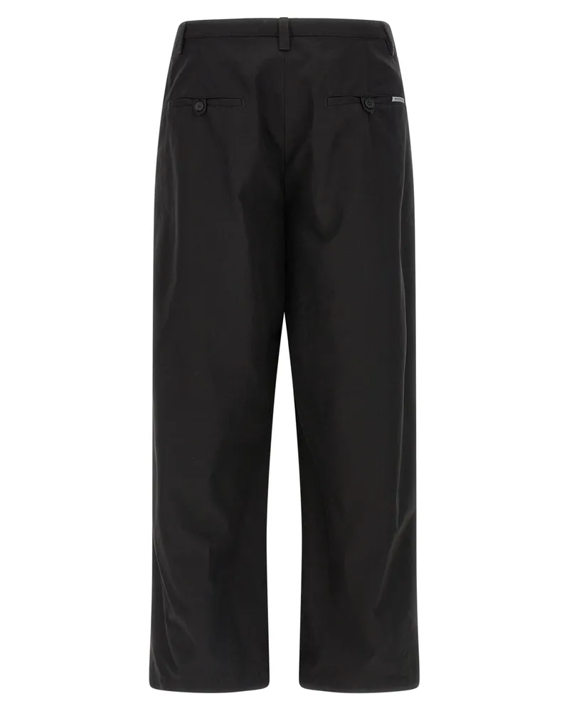 Balenciaga Men's Black Cotton Chino Pants Black