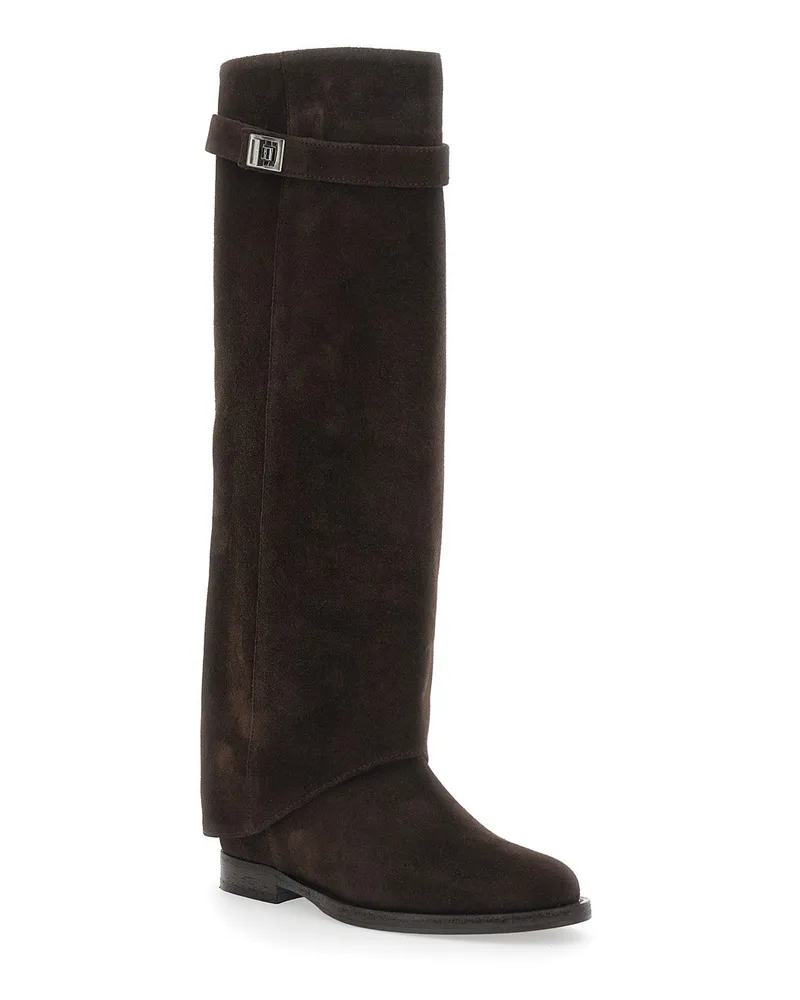 Via Roma 15 Women's Boots, Brown Suede Brown