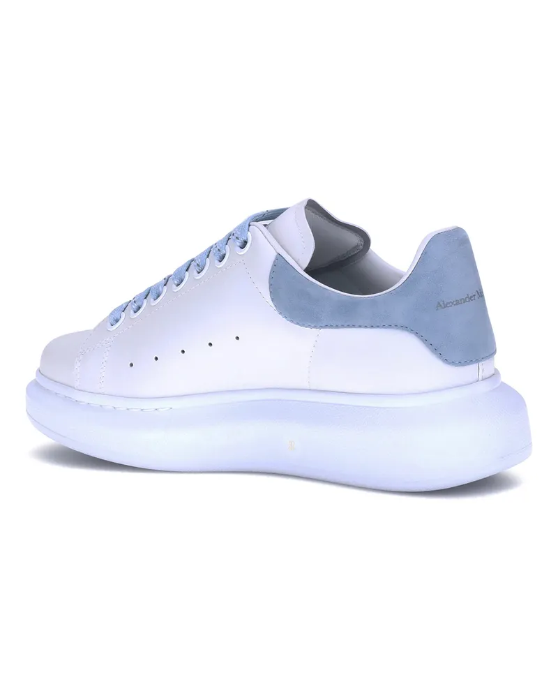 Alexander McQueen Women's Leather Sneakers White-Powder Blue White/powder White