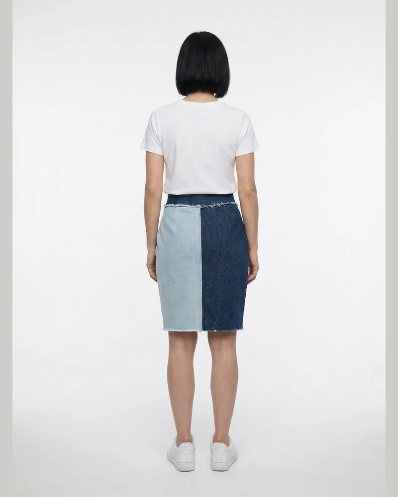 Dolce & Gabbana Women's Multicolor Denim Skirt Blue