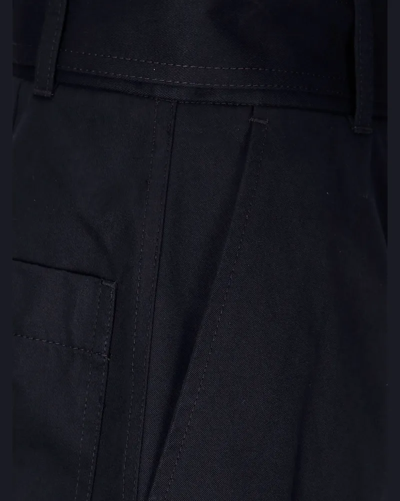 Studio Nicholson Round Leg Cotton Trousers — Black Black