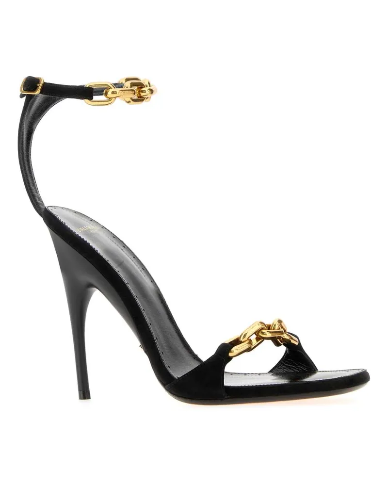 Balenciaga Black-Gold Scarpe Con Tacco Black/gold High Heel Shoes Black