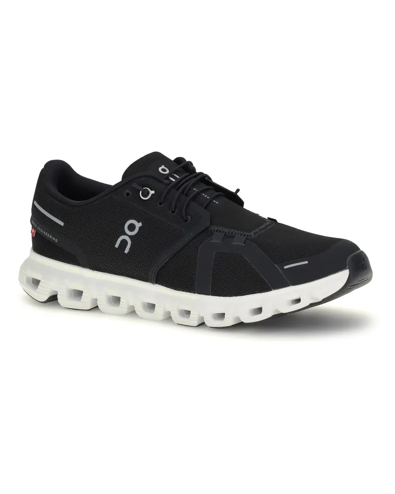 ON Men's Cloud 6 Sneakers Black | White Black