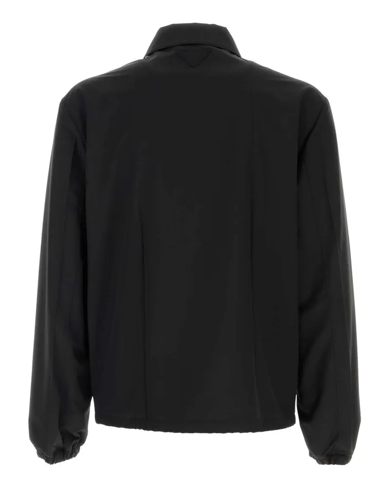Prada Men's Black Wool Blend Jacket Nero Pawv Giubbini Black