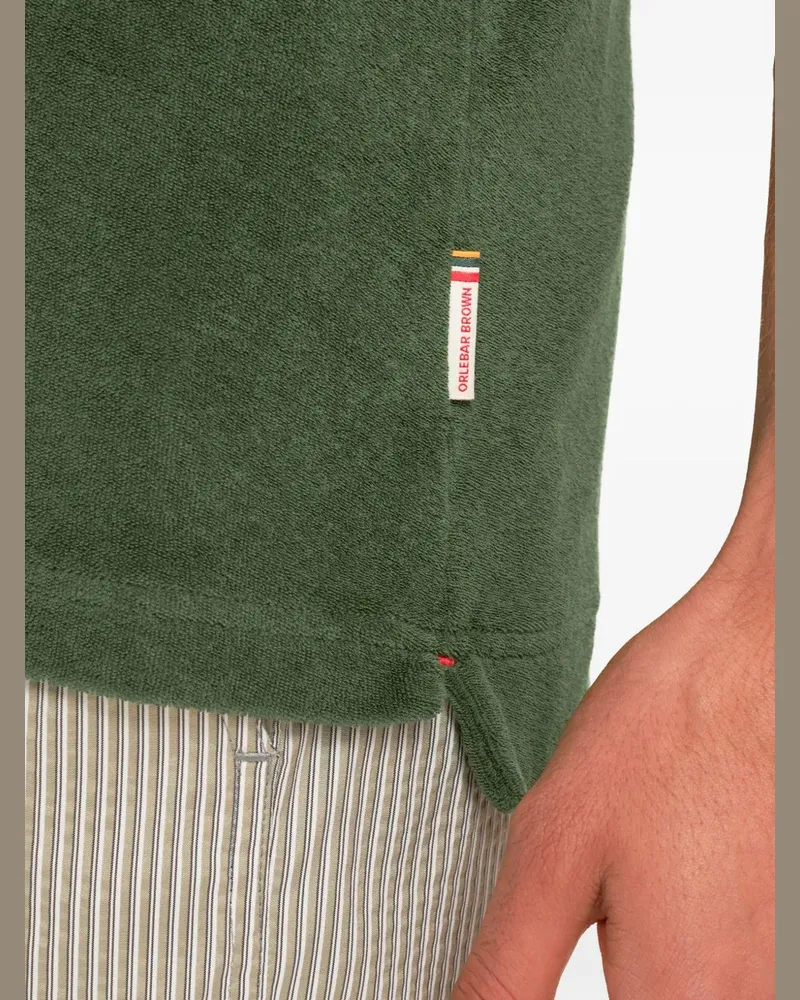Orlebar Brown Women Terry Polo Shirt Green Ss25 M Green
