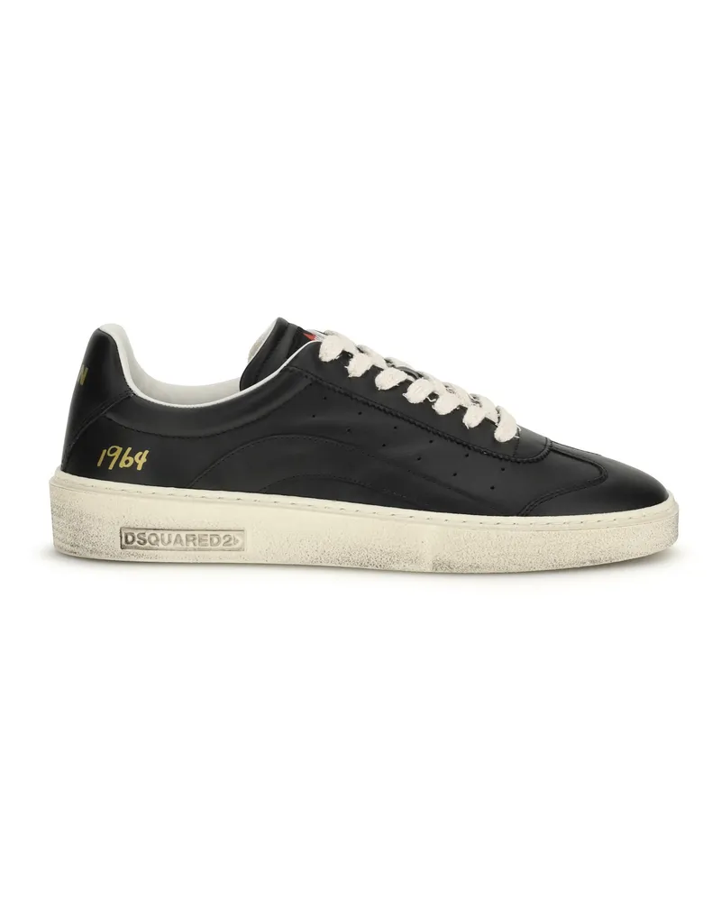 Dsquared2 Men's Sneakers Rider Black Calf Leather Upper: Trainers Black