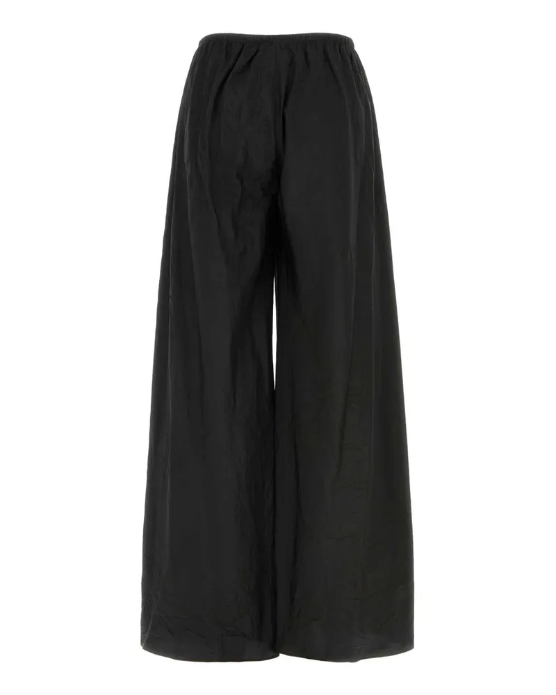 The Row Women's Black Silk Gala Wide-Leg Pant Exterior: Pantaloni Trousers Black