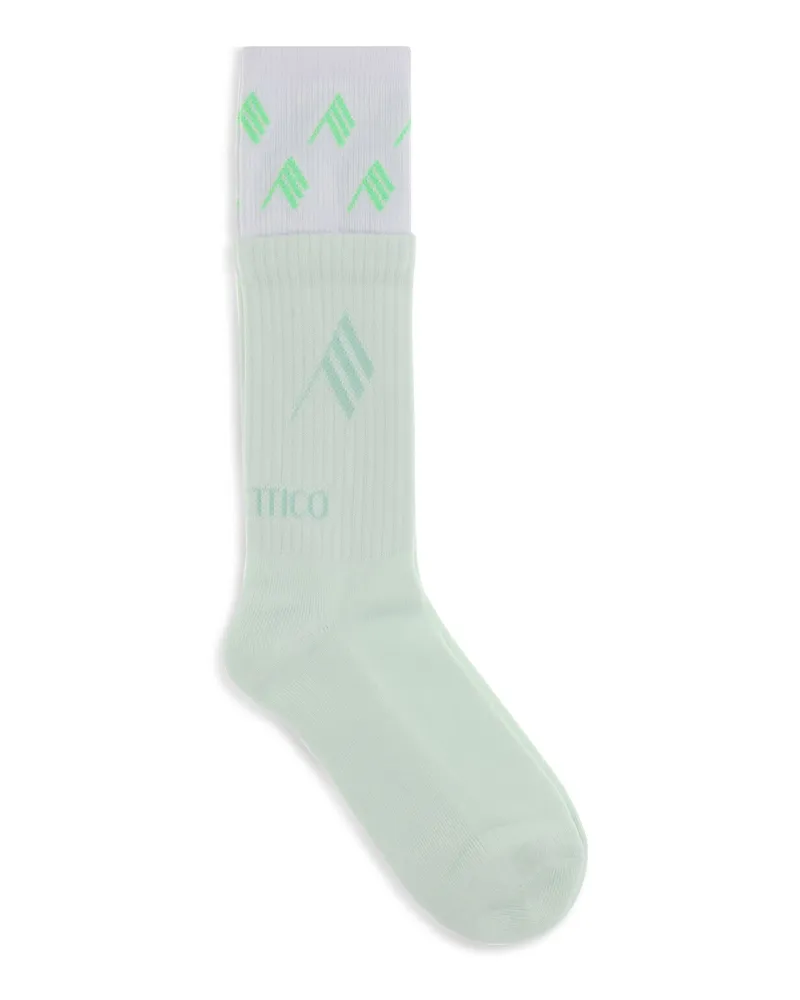 ATTICO Logo Cotton Socks — Mint Mint