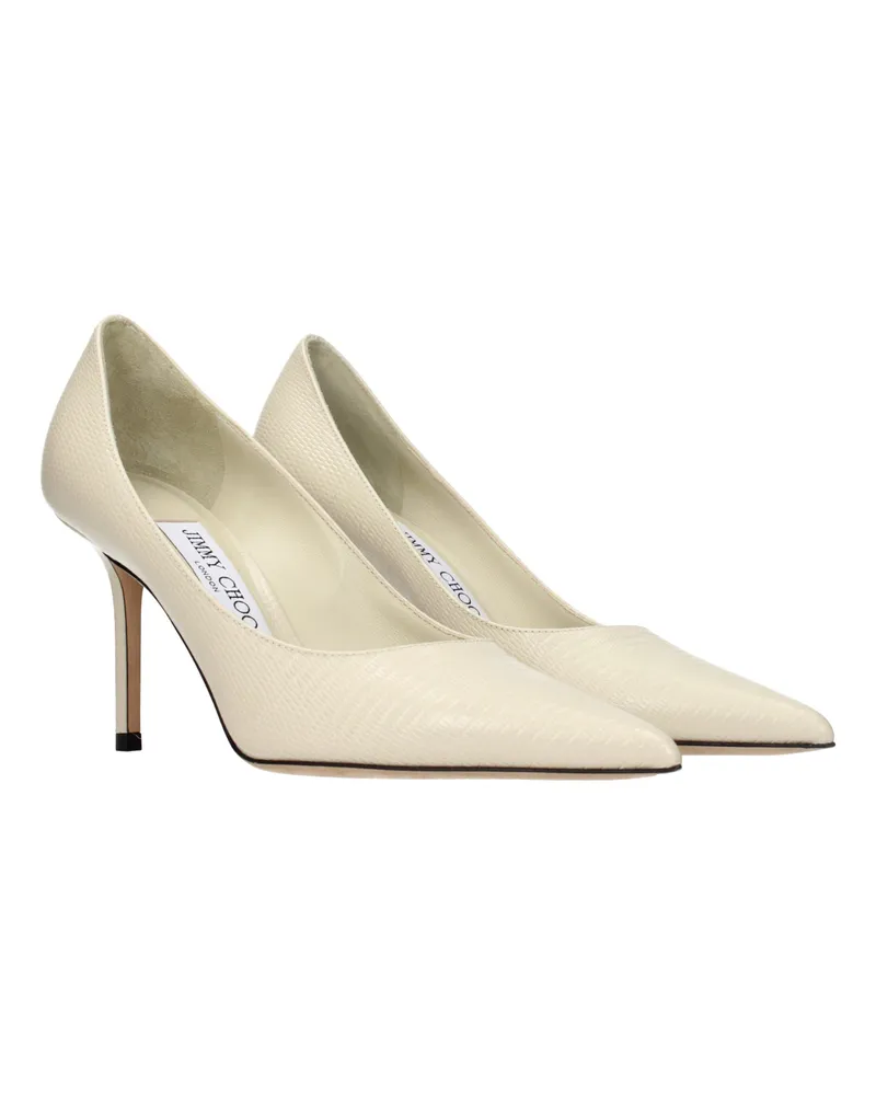Jimmy Choo Women's Beige Leather High Heel Pumps Beige