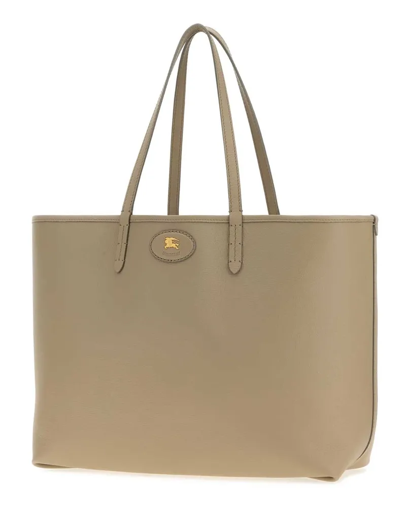 Burberry Women's Dove Grey Leather Reversible Shopping Bag Mallowpink Borse A Mano Beige