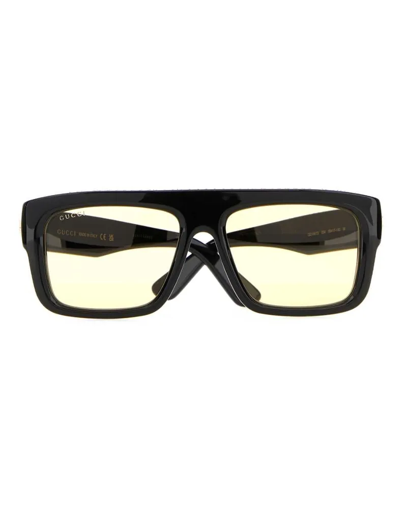 Gucci Women's Black Acetate Sunglasses Blackblackbrowncry Exterior: Occhiali Da Sole Black