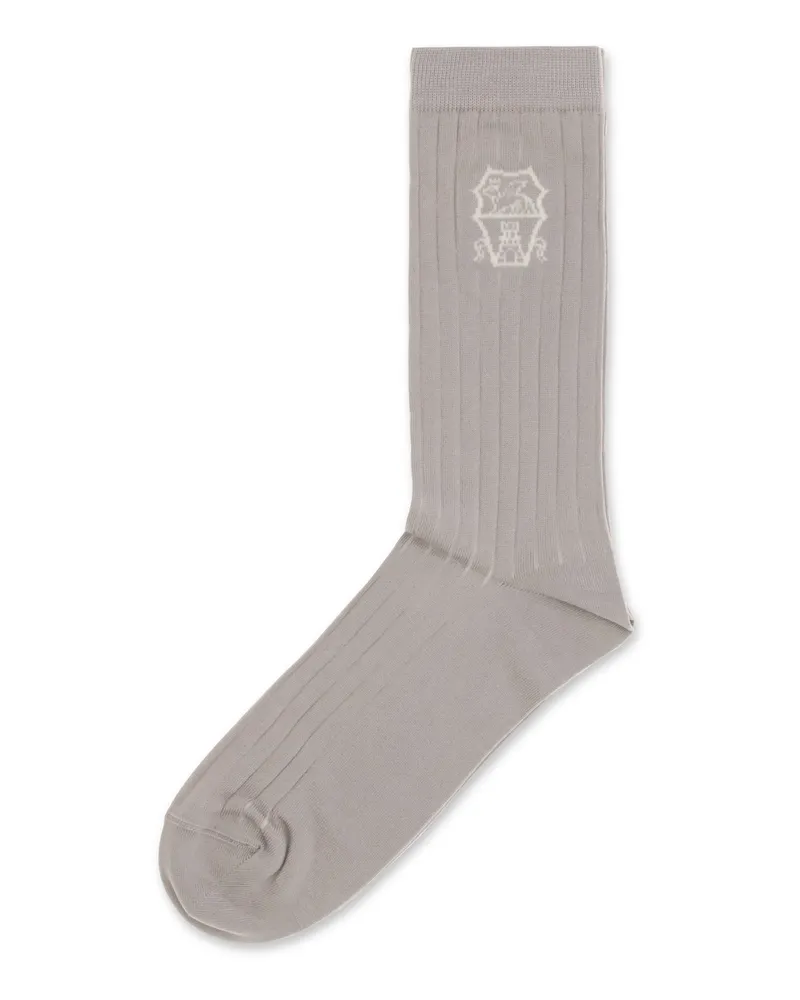 Brunello Cucinelli Men Cotton Socks Brown Freddo+panama Brown