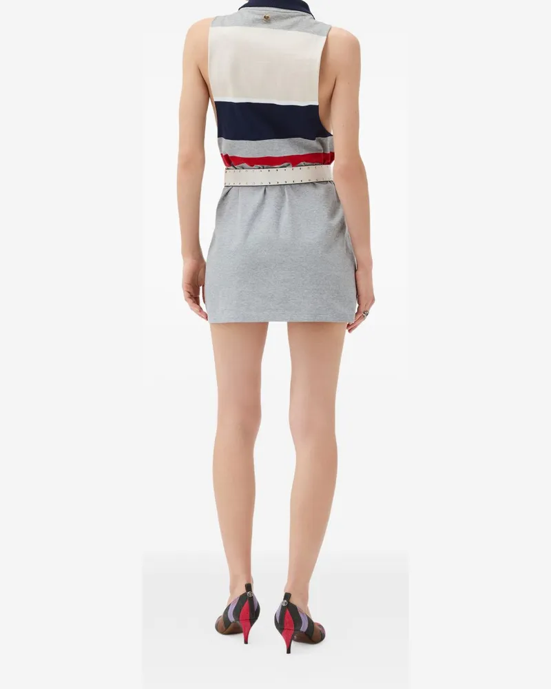 Versace Colour-Blocked Striped Cotton-Jersey Tank Top — white White
