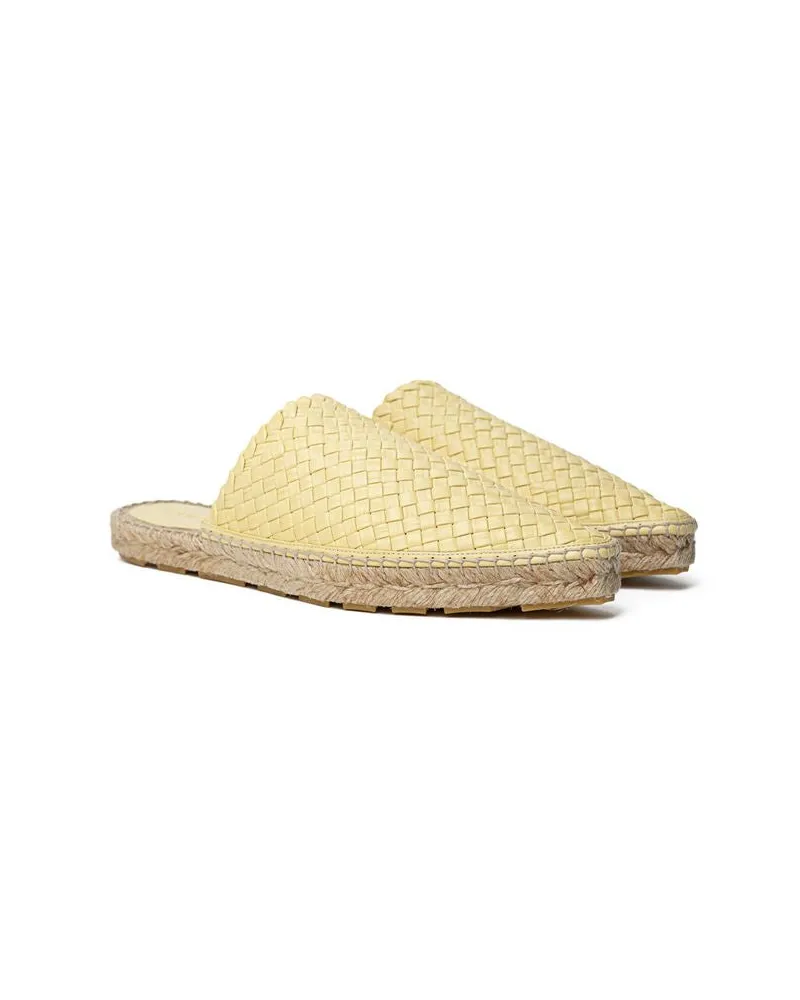 Bottega Veneta Women's Yellow Leather Espadrille Shoe Yellow