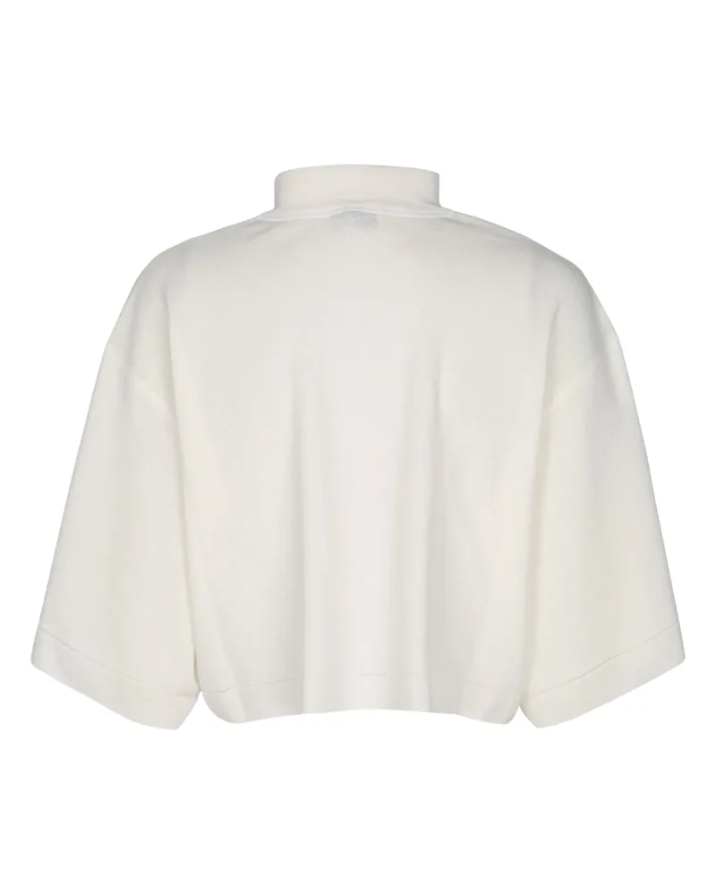 Alaïa Women's Crop Top Sweater White White