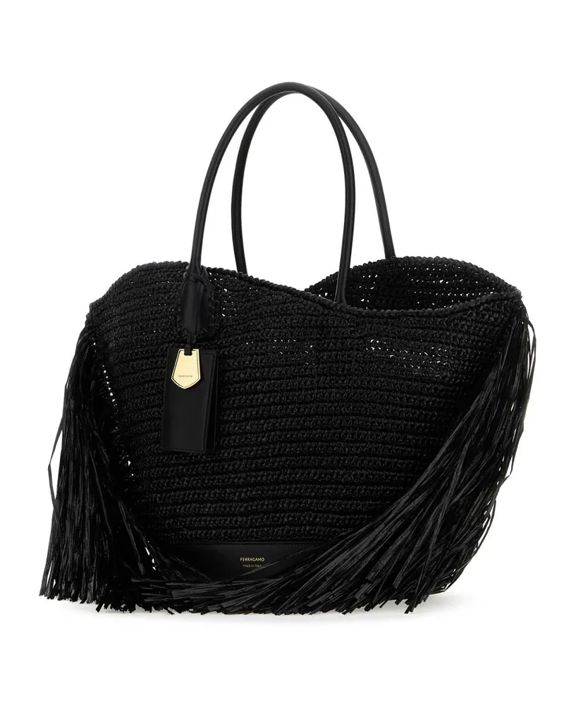 Ferragamo Cout Tote Bag — Black Black