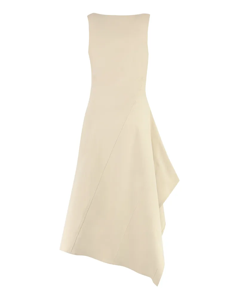 Bottega Veneta Women's Cotton Midi-Dress Beige Beige