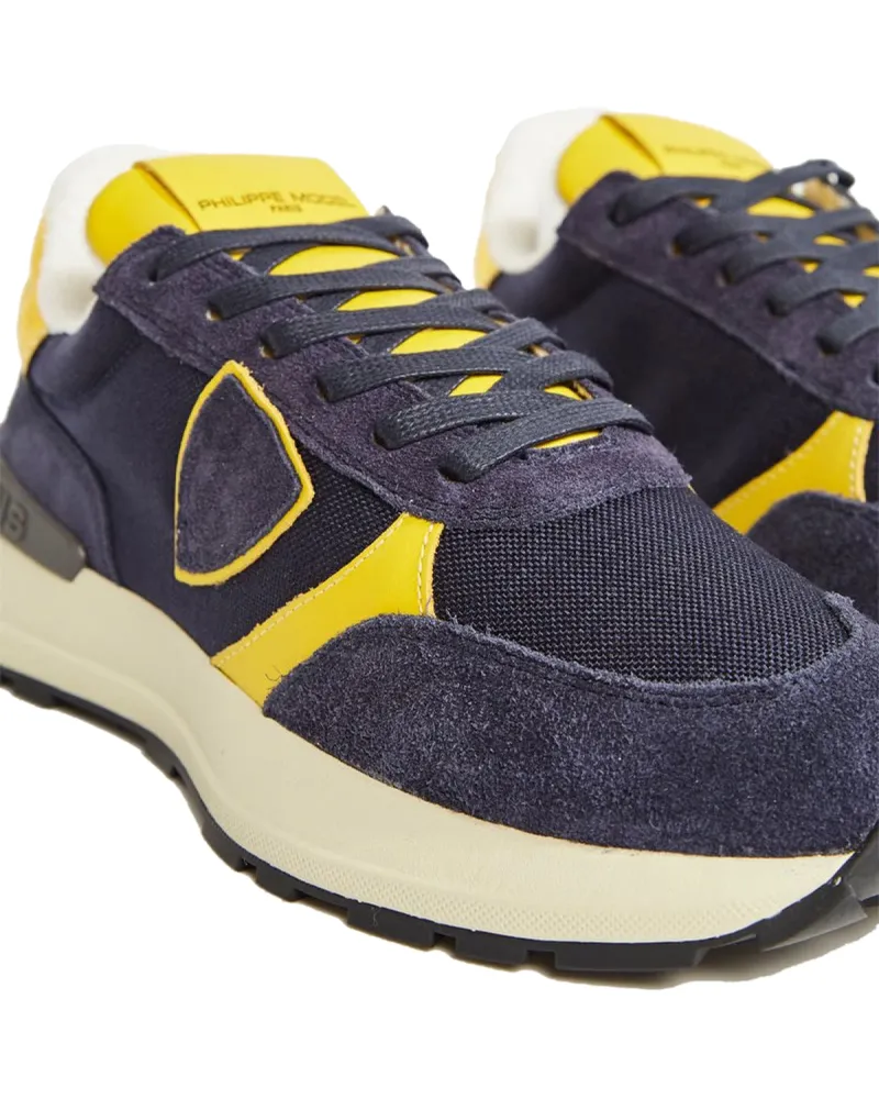 Philippe Model Women's Sneaker Blue Leather Suede Blue