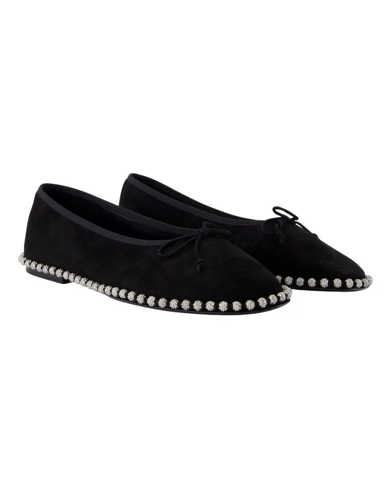 Alexander Wang Women's Lina Ballchain Ballerinas -  Leather Black Calfskin Shoes Flat-Shoes Black