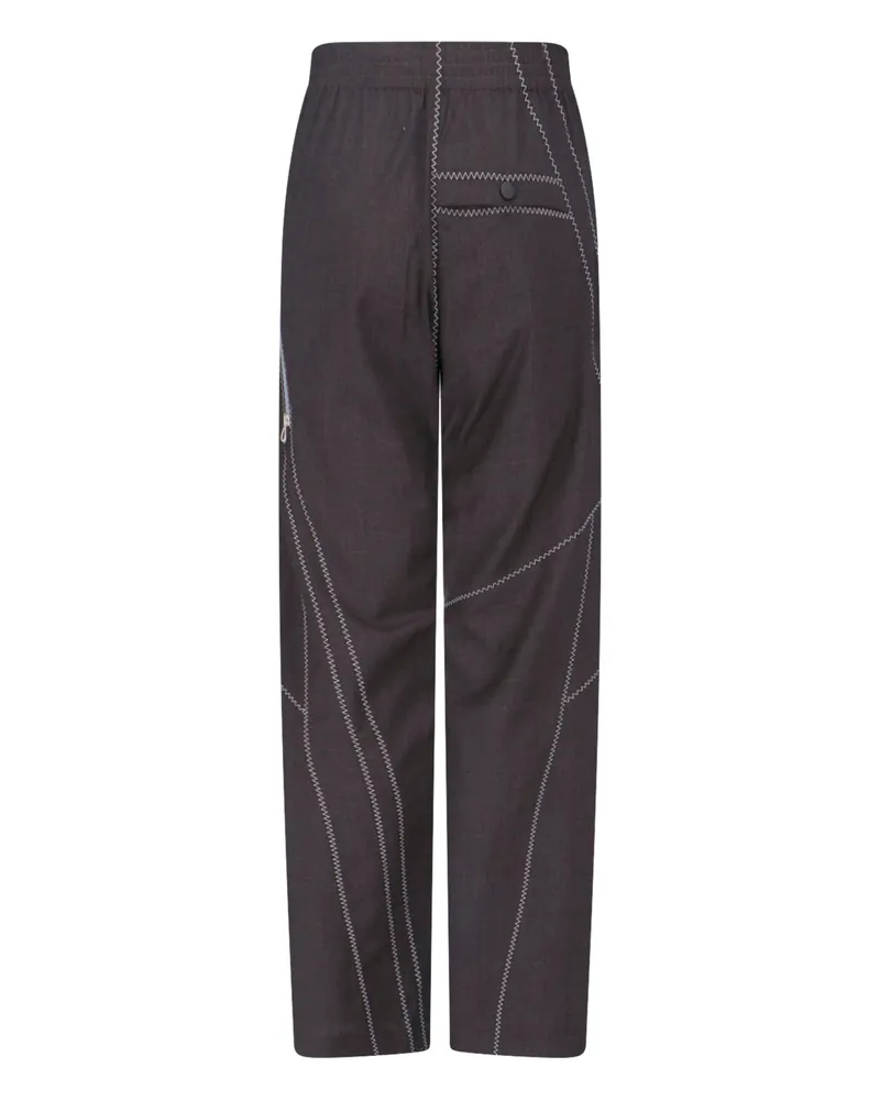 KIKO KOSTADINOV Men's Trousers Brown Virgin Wool Gray
