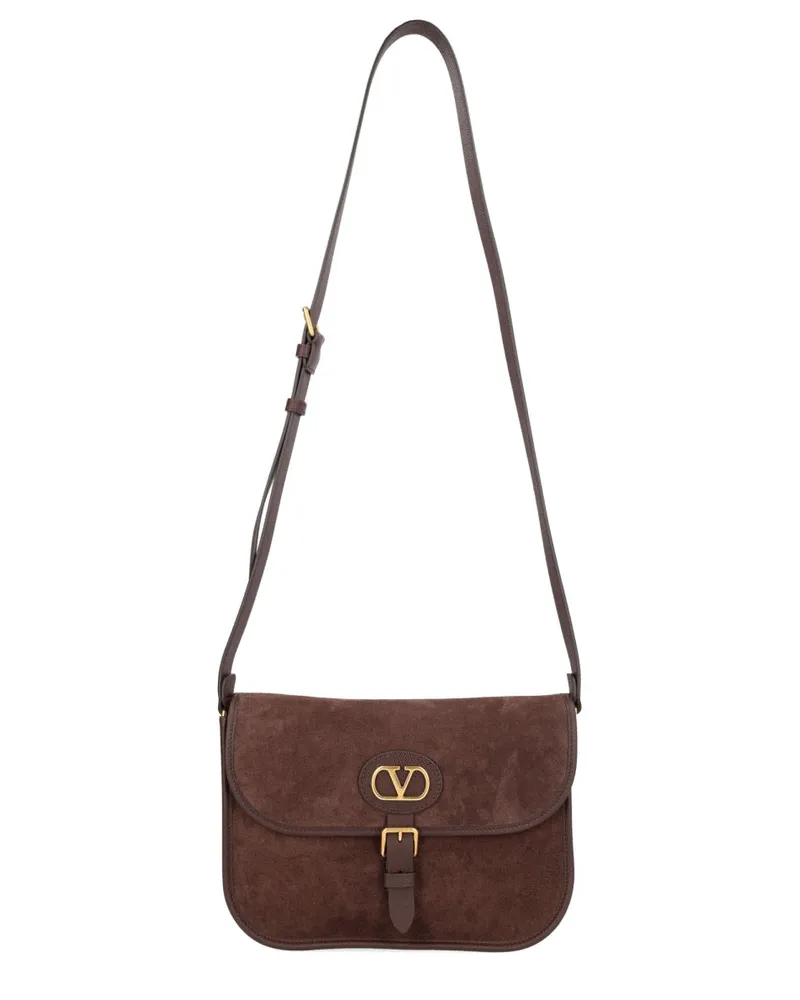 Valentino Garavani Antibes Shoulder Bag — Brown Brown