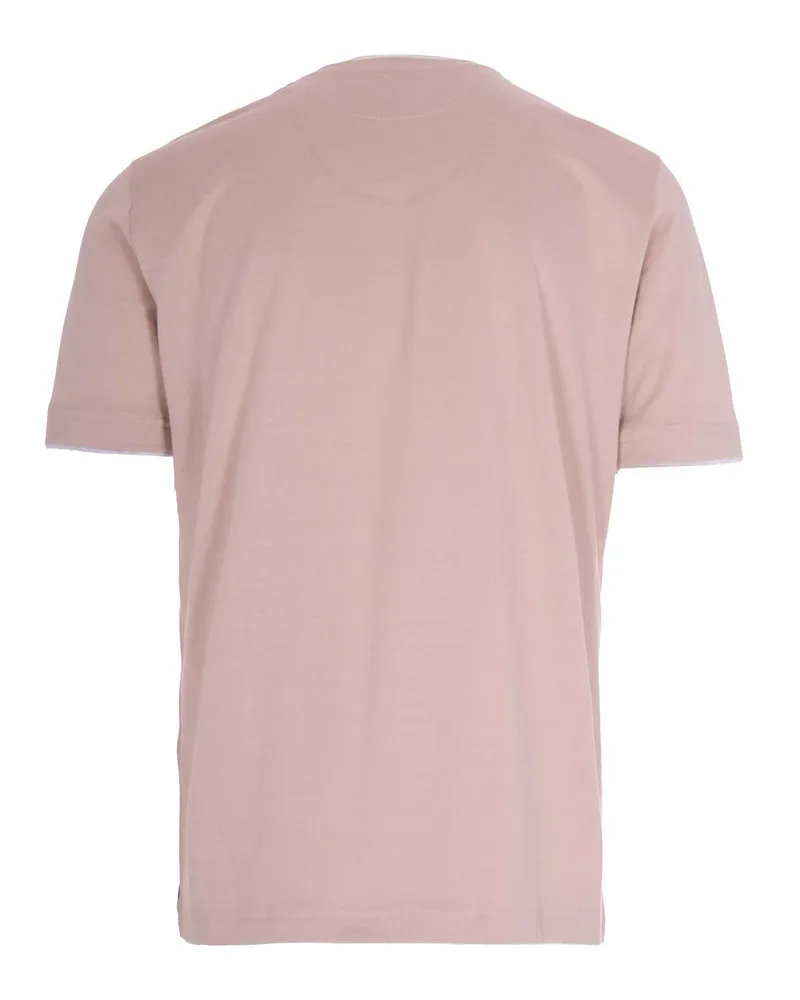 Eleventy Men's Crew-Neck T-Shirt Powder Light Grey Cotton T-Shirts And Polos Gray