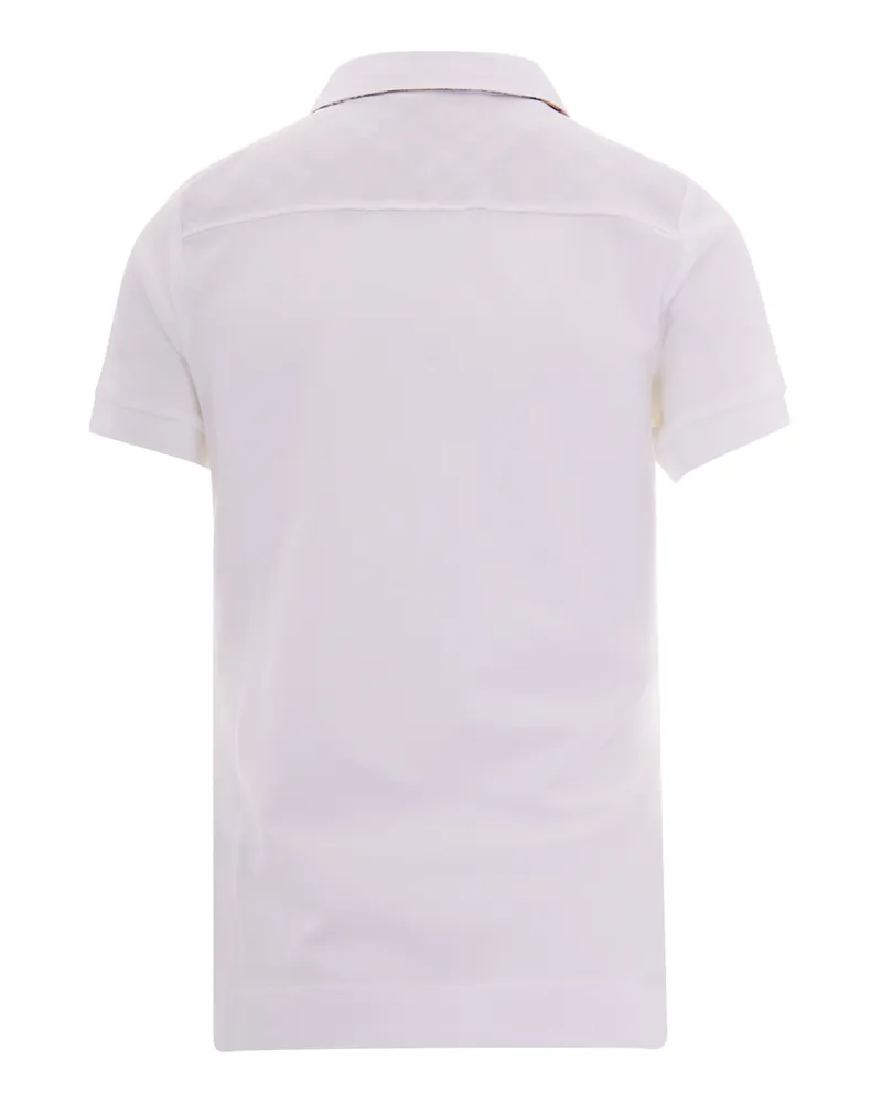 Barbour Women's Polo Shirt Portsdown White-Hessian Cotton Tops White/hessian White