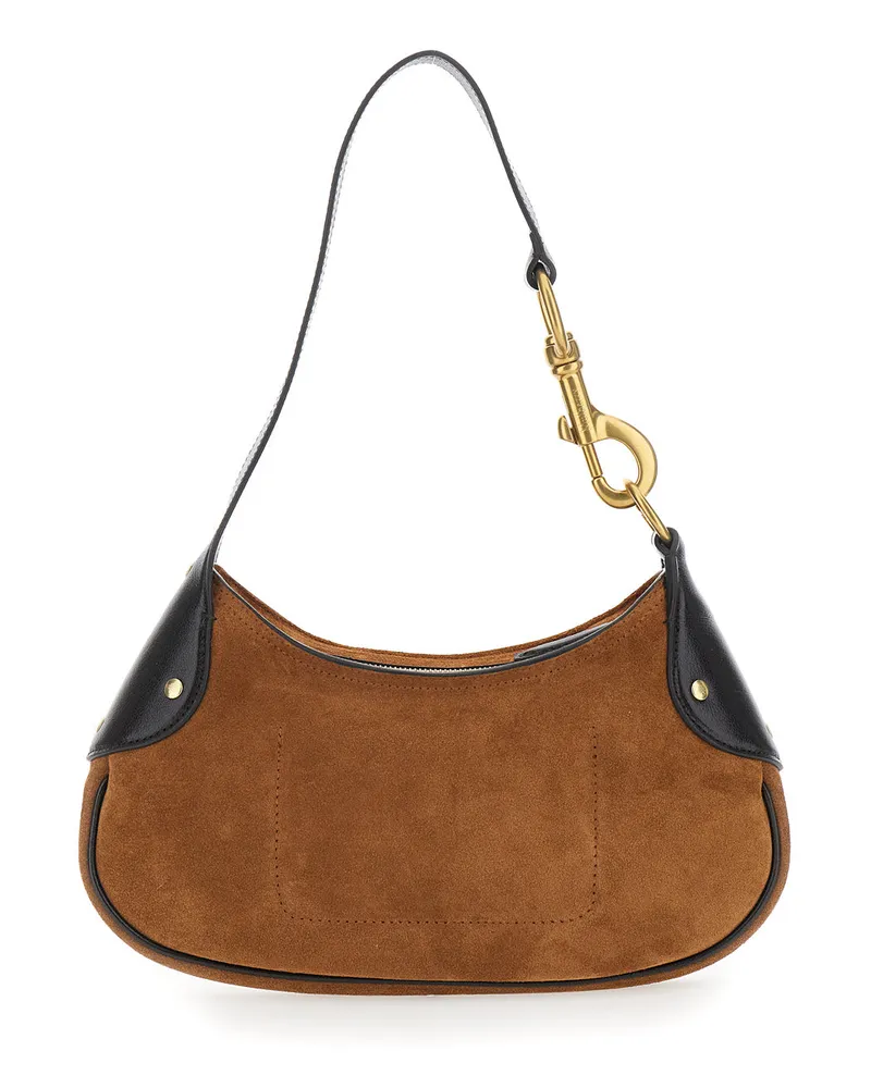 Mulberry Women's Shoulder Bag Hackney Brown Suede Calf Leather Brown
