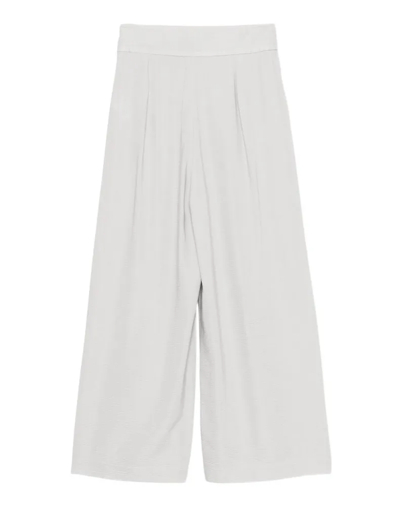 Emporio Armani Wool Blend Trousers — Light grey Light