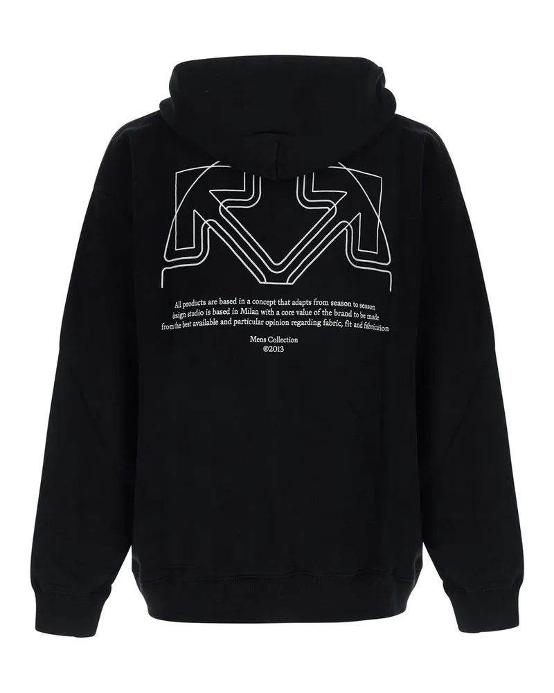 OFF-WHITE Logo-Printed Cotton Sweatshirt — Black Black