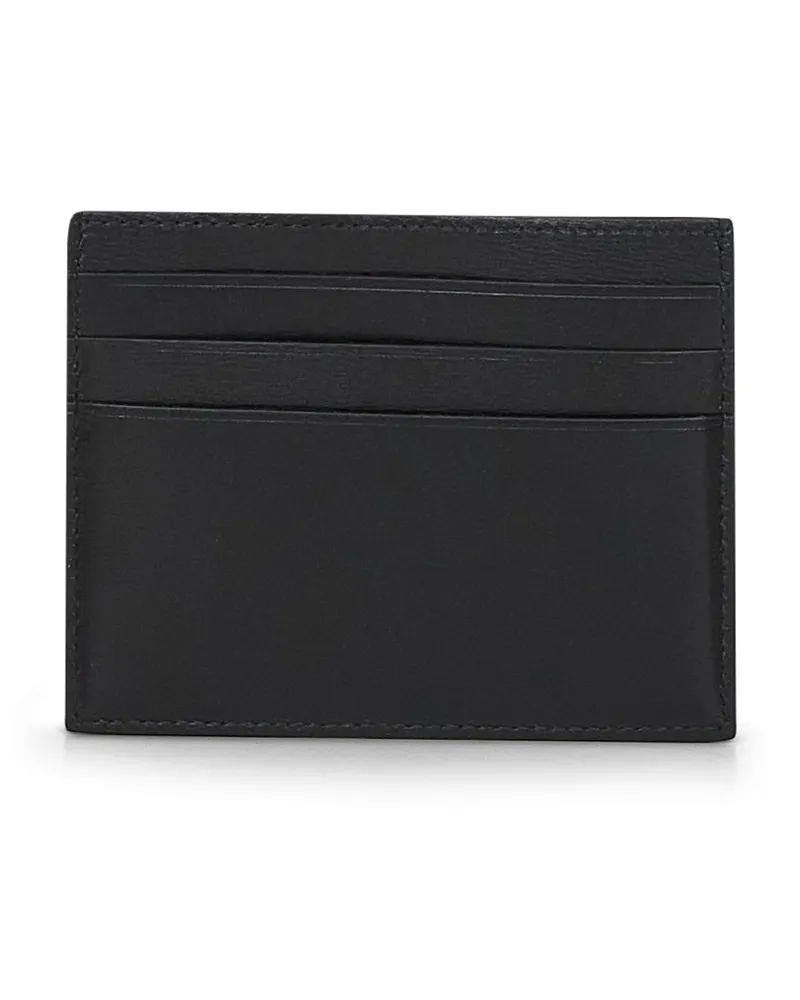 Ferragamo Palmellato Calfskin Card Case — Black Black