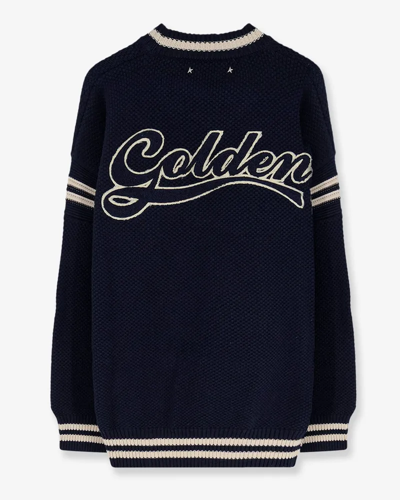 Golden Goose Men Sweater Journey Cotton Blue Navy