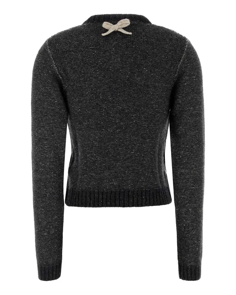 Moschino Women's Charcoal Wool Blend Sweater Fantasia Grigio Exterior: Viscose Nylon Maglie Gray