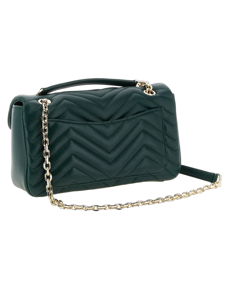 Gucci Women's Bicolor Lamb Leather Shoulder Bag Green