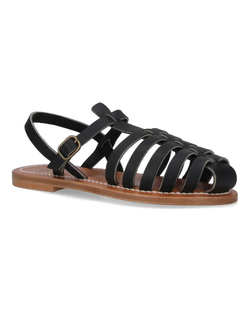 K.Jacques  Women's Sandals Black Leather Black